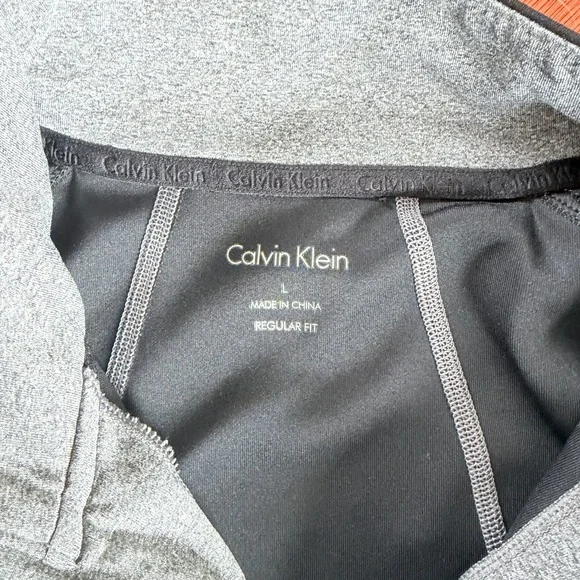 Calvin Klein Men's Black Performance Quarter Zip Pullover - Picture 3 of 5